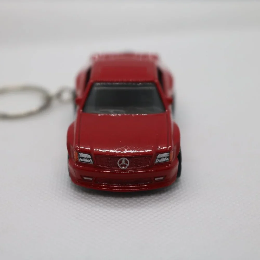 Hot Wheels '89 red Mercedes 560 SEC AMG custom keychain